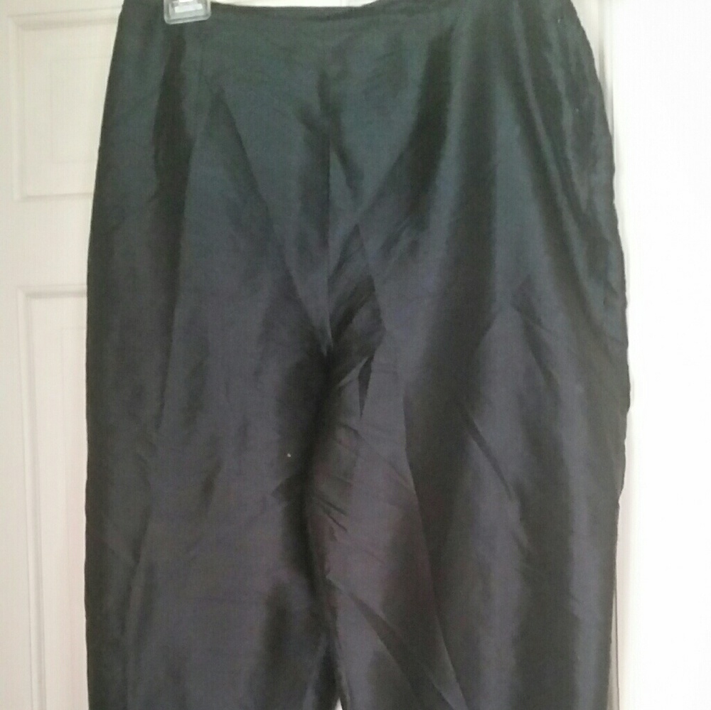 Notations Black Pants Embroidered hem size XL